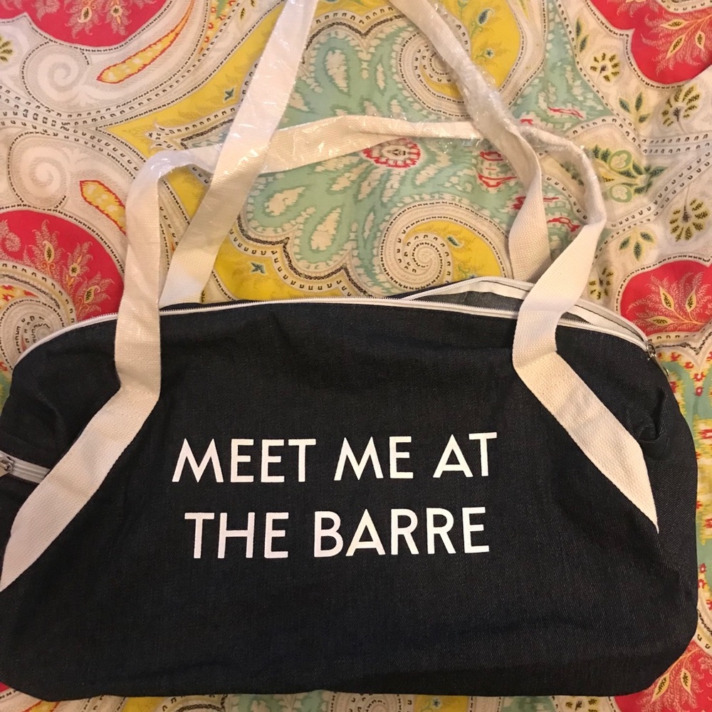 Meet me at the barre gym bag